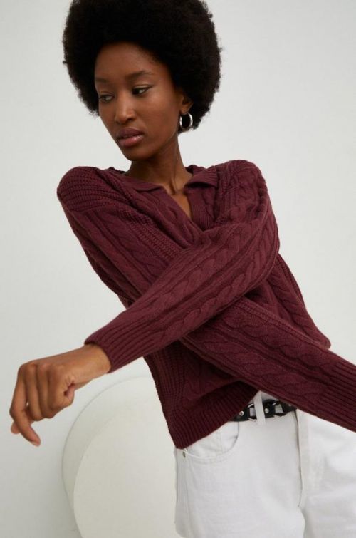 Sveter Answear Lab dámsky, červená farba,