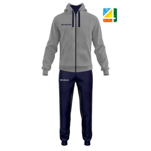 TUTA KING 4 SEASONS GRIGIO  MELANGE CHIARO/BLU Tg. 2XL