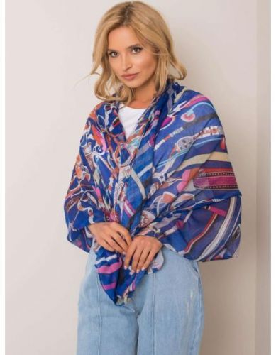 Dámsky vzorovaný šál CHASE cobalt blue