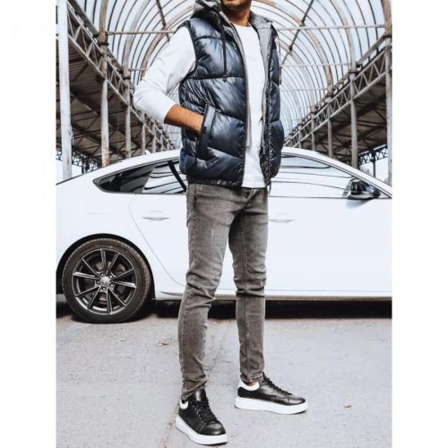 Men's navy blue vest Dstreet TX4141