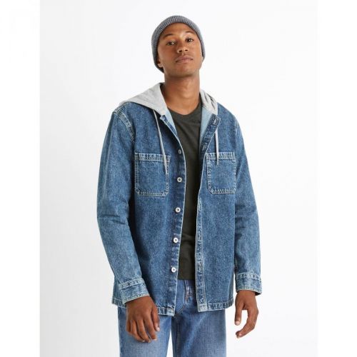 Celio Denim Shirt With Caoris Hood - Men