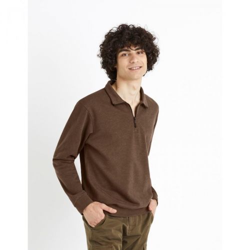 Celio Sweater Cechinzip with stand-up collar - Men