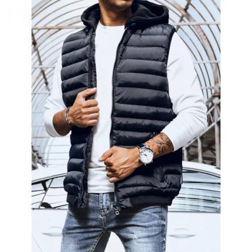 Men's quilted blue vest Dstreet TX4094