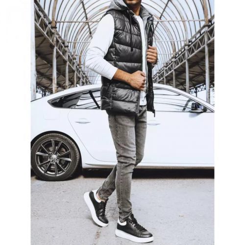 Men's black vest Dstreet TX4137
