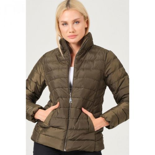 Z6746 DEWBERRY LADIES COAT-KHAKI