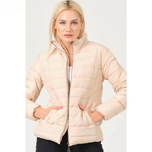 Z6746 DEWBERRY LADIES COAT-LIGHT BEIGE