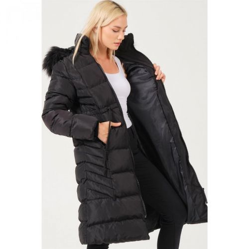 Z6758 DEWBERRY LADY COAT-BLACK