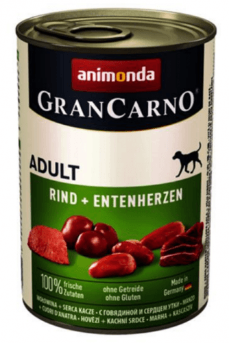 Animonda GRANCARNO® dog adult hovädzie a kačacie srdiečka bal. 6 x 400g konzerva