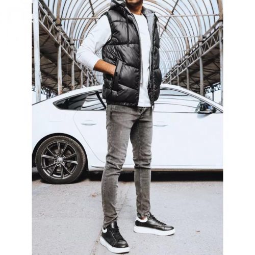 Men's black vest Dstreet TX4142