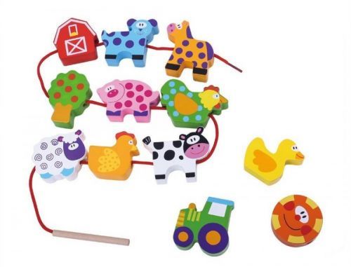 Tooky Toys Provlékání Zvířátka z farmy