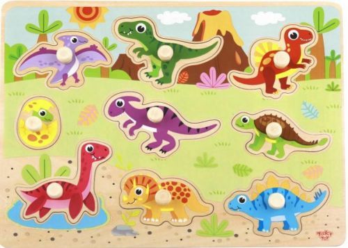 Tooky Toys Vkládací puzzle Dinosauři