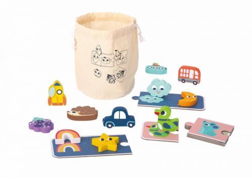 Tooky Toys Senzorické pexeso a puzzle