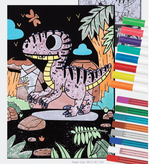 Tooky Toys Sametové malování Dinosaurus