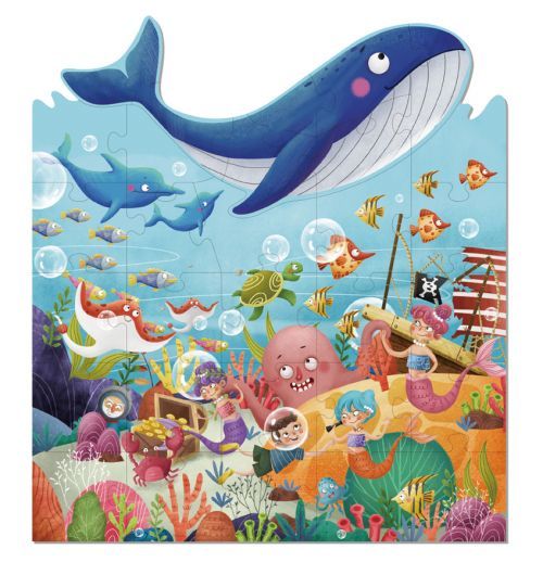Tooky Toys Tvarované puzzle Velryba