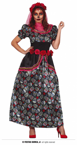 Guirca Dámsky kostým - CATRINA (pestrofarebný) Veľkosť - dospelý: M