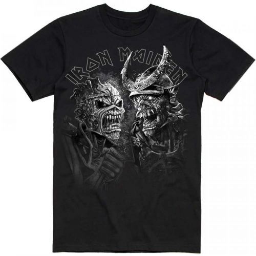 Iron Maiden tričko Senjutsu Large Grayscale Heads Čierna S