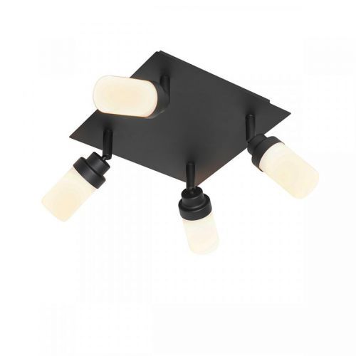 Moderne badkamer spot zwart 4-lichts IP44 - Japie