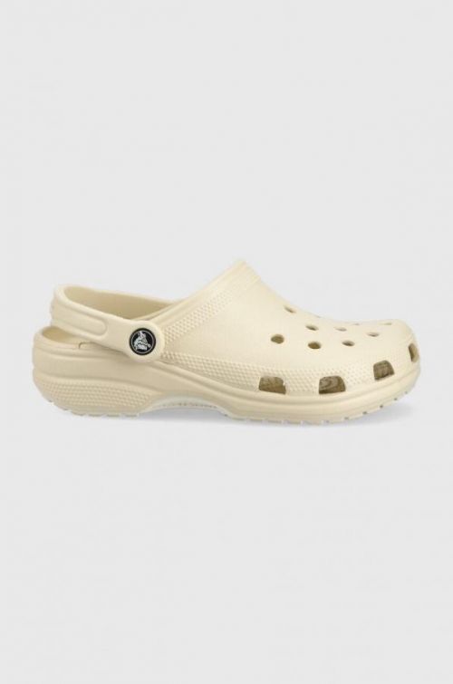 Šľapky Crocs Classic dámske, béžová farba,