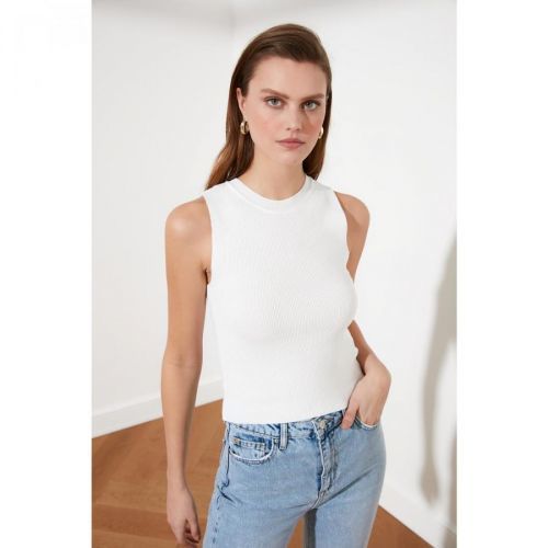 Dámsky Crop Top Trendyol Crew Neck