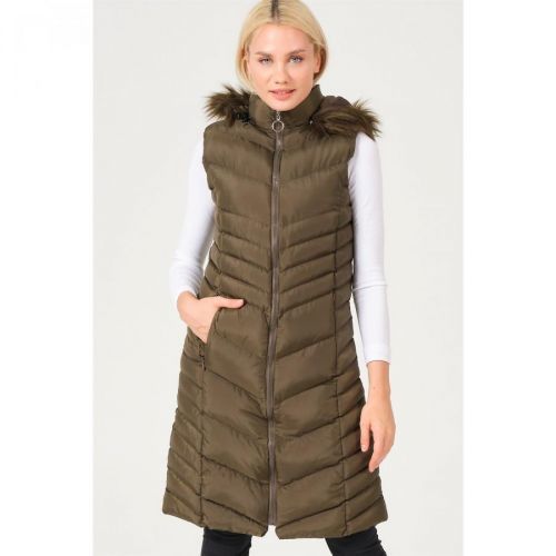 Z6725 DEWBERRY LADIES VEST-OUTDOOR KHAKI