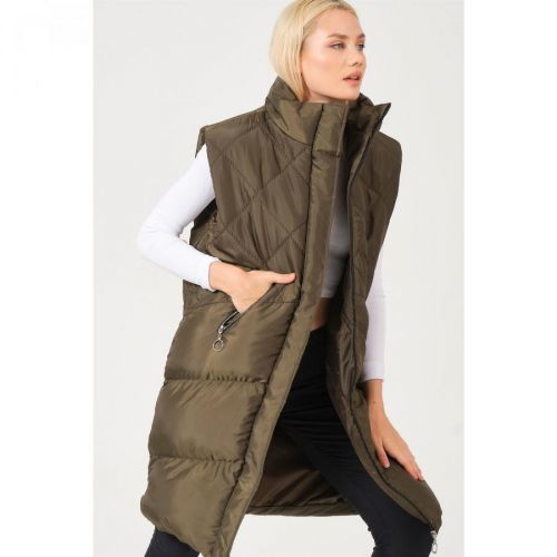 Z6743 DEWBERRY LADIES VEST-KHAKI