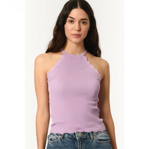 Z2022 DEWBERRY MISS KROP BLOUSE-PURPLE