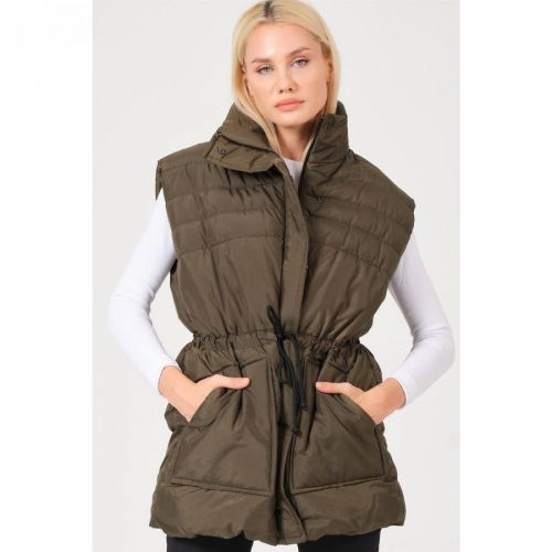 Z6747 DEWBERRY LADIES VEST-KHAKI