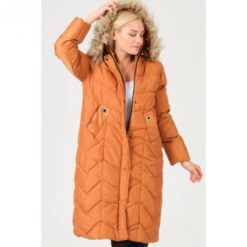 Z6751 DEWBERRY LADIES COAT-CAMEL