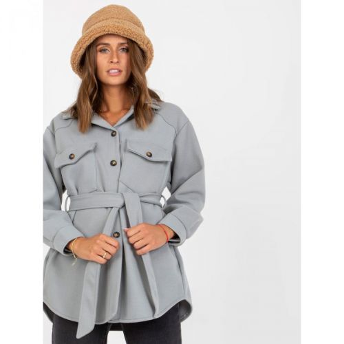 Ladies' gray one size tied shirt