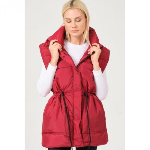Z6747 DEWBERRY LADIES VEST-BURGUNDY