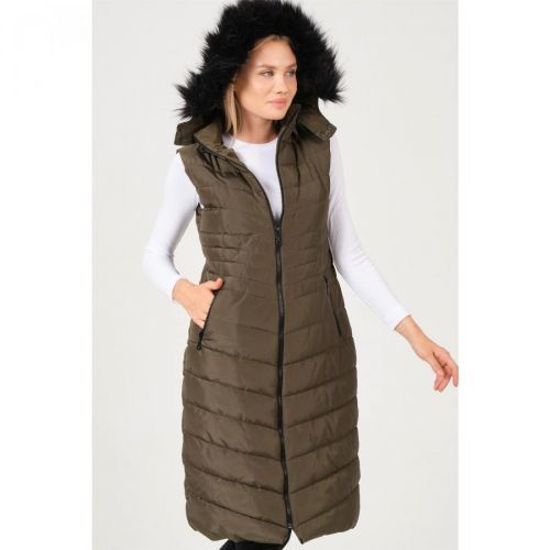 Z6752 DEWBERRY LADIES VEST-KHAKI