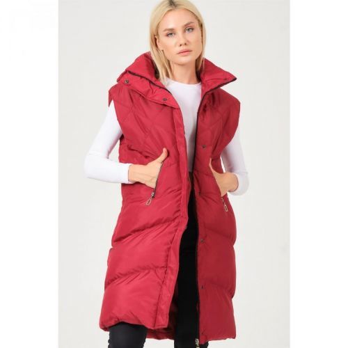 Z6743 DEWBERRY LADIES VEST-BURGUNDY
