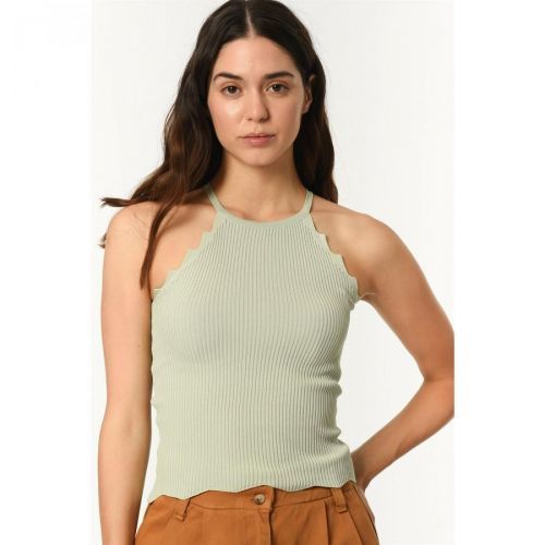 Z2022 DEWBERRY WOMEN'S KROP BLOUSE-ON GREEN