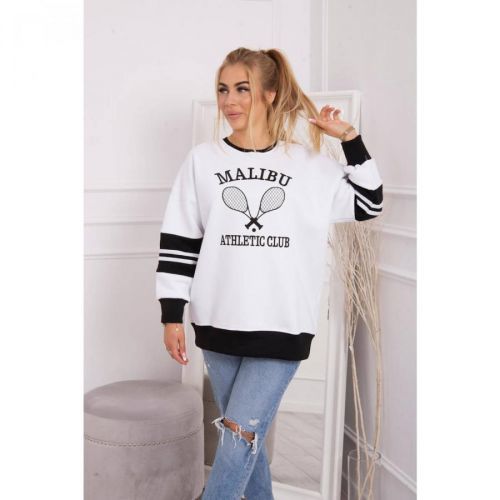Malibu insulated sweatshirt white + black