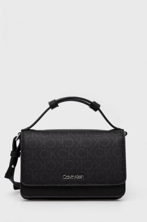 Listová kabelka Calvin Klein čierna farba