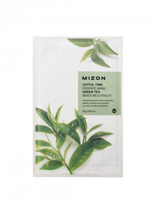 Mizon Plátýnková 3D maska so zeleným čajom pre hydratáciu a vitalitu pleti Joyful Time (Essence Mask Green Tea) 23 g