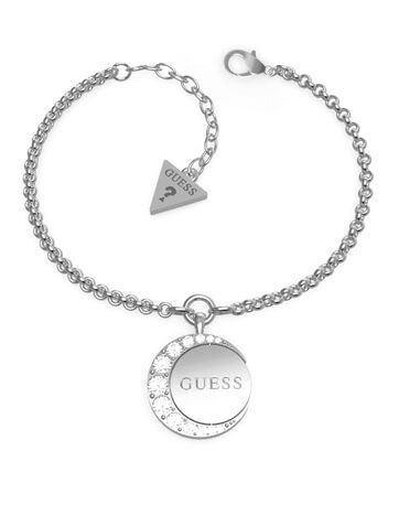 Guess Oceľový náramok s kryštálmi Moon Phases JUBB01198JWRH 16 - 20 cm - L
