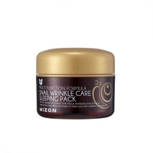 Mizon Regeneračný nočný pleťová maska s filtrátom hlemýždího sekrétu 50% pre omladenie a výživu pleti ( Snail Wrinkle Care Sleeping Pack) 80 ml