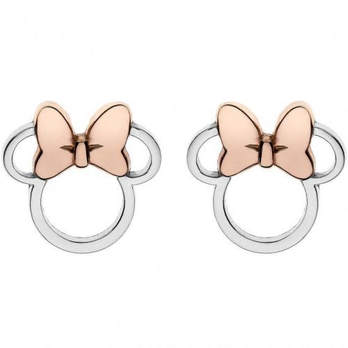 Disney Slušivé strieborné bicolor náušnice Minnie Mouse E901880TL