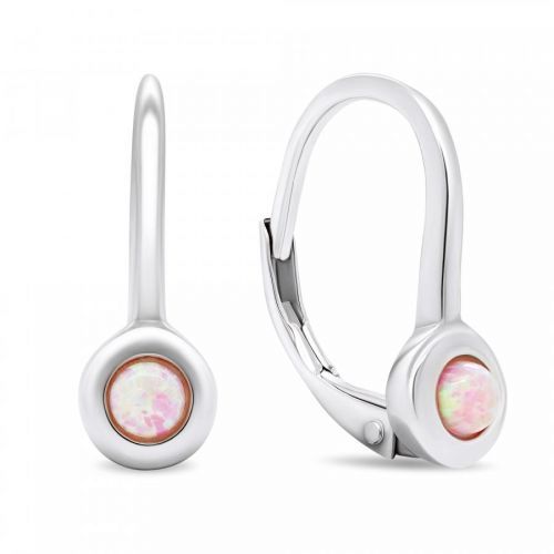 Brilio Silver Pôvabné strieborné náušnice so syntetickými opálmi EA365WP