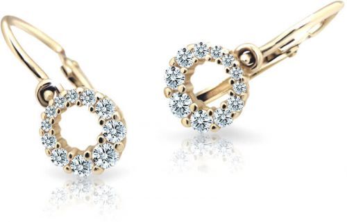 Cutie Jewellery Zlaté detské náušnice C2154-10-X-1 biela