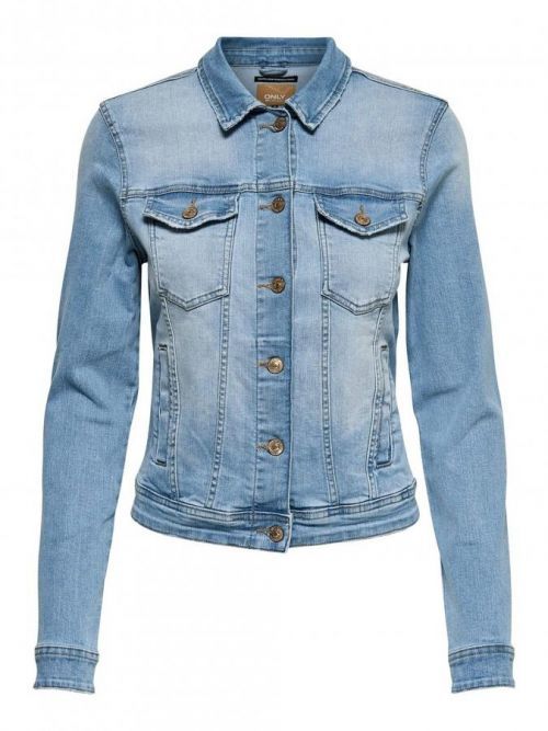 ONLY Dámska džínsová bunda ONLTIA LIFE Regular Fit 15177241 Light Blue Denim 34