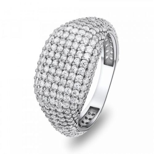 Brilio Silver Luxusný strieborný prsteň so zirkónmi RI019W 48 mm