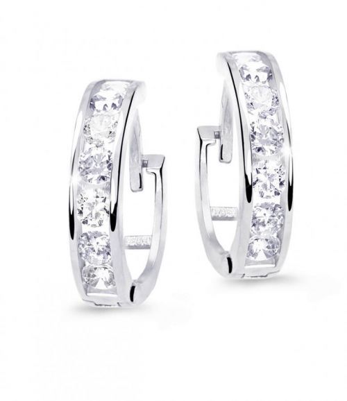 Cutie Jewellery Slušivé detské náušnice z bieleho zlata C3345-80-X-2 biela