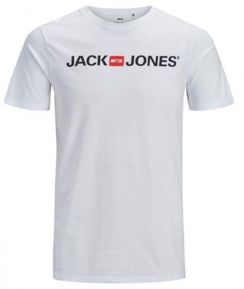 Jack&Jones Pánske tričko JJECORP Slim Fit 12137126 White S