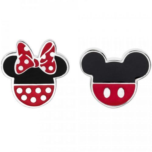 Disney Strieborné náušnice kôstky Mickey and Minnie Mouse E902111SL