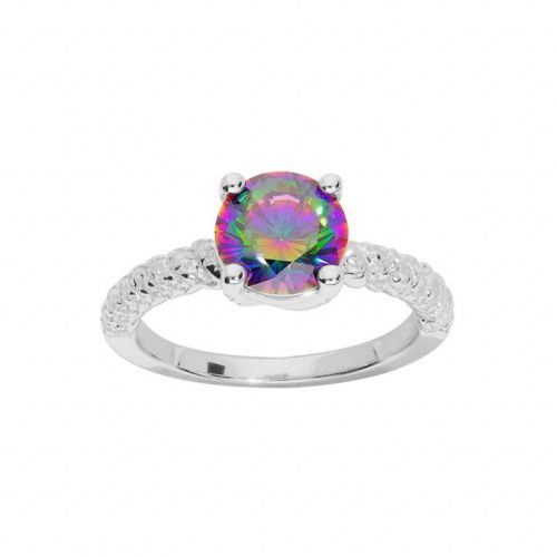 Brilio Silver Očarujúce strieborný prsteň s topazom Mystic Stone SR03520A 50 mm