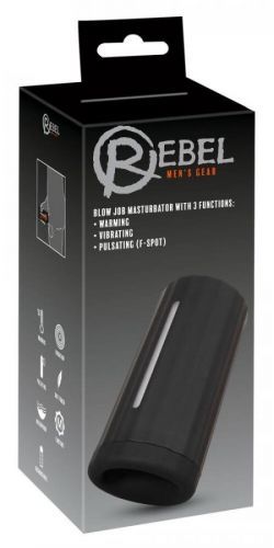 Rebel Blow Job - rechargeable, 3-function masturbator (black)