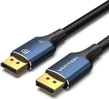 Vention Cotton Braided DP Male to Male HD Cable 8K 1 m Blue Aluminum Alloy Type