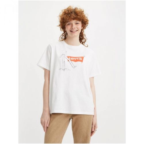 Levi's White Women's T-Shirt Levi's® For Gals - Women